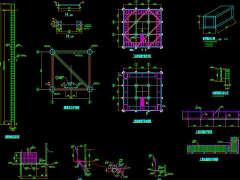  30米高广告牌CAD施工图 