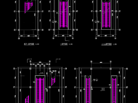  上海三菱自动扶梯CAD节点大样 