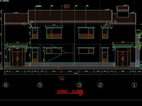  四合院室内外建筑 