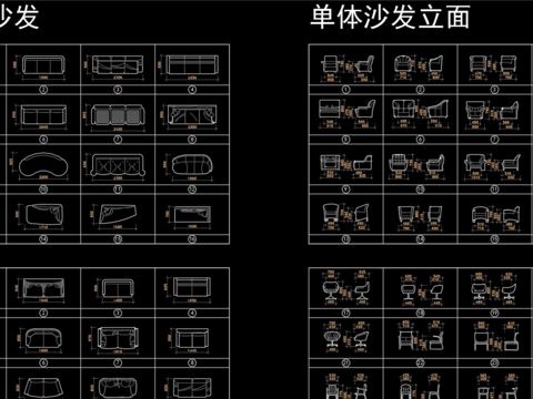  软装家具cad图库 