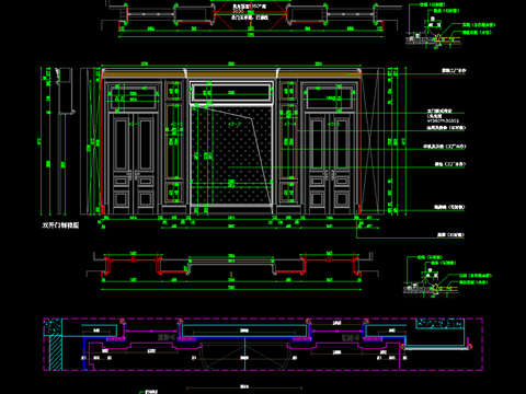  古典墙板CAD尺寸图 