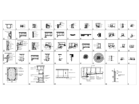 装修施工cad节点大样图 