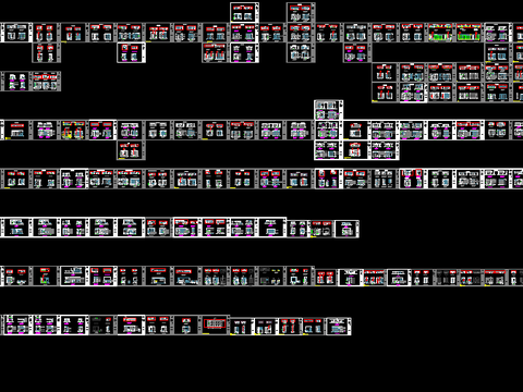  各类经典柜子衣柜鞋柜储物柜书柜酒柜CAD施工图 