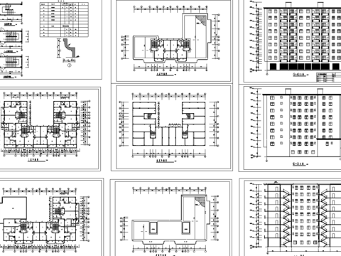  安置樓建筑cad施工圖 