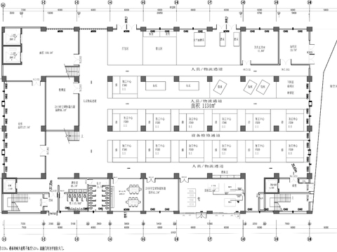  厂房生产线家装CAD平面图 