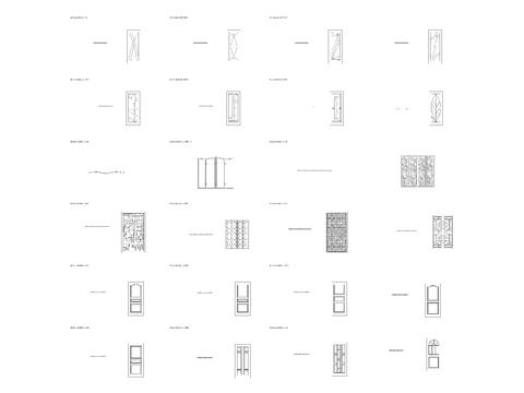  屏风 隔断平面图cad图库 