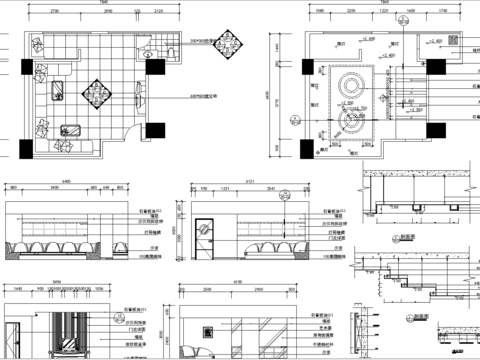  KTV包房立面节点详图 
