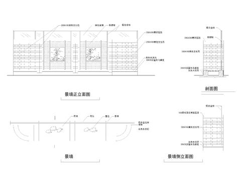  别墅庭院cad平面图 