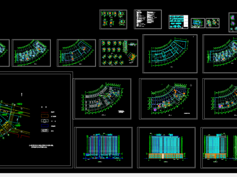  凯悦宾馆建筑cad施工图 