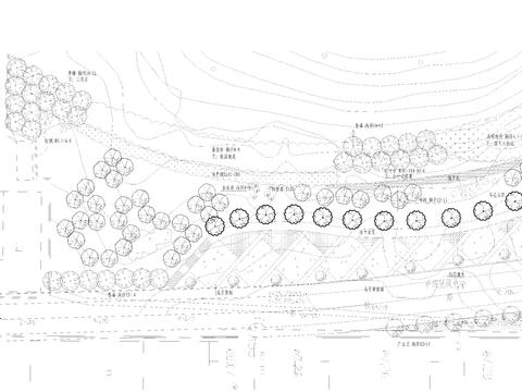  路邊小公園綠化景觀圖cad施工圖 