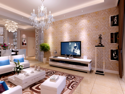  金色华庭现代客餐厅卧室全套CAD施工图 