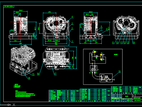  变速箱粗加工保压夹具机械CAD施工图 