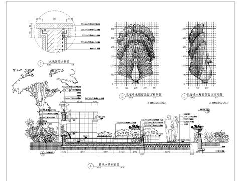  特色水景cad大样图 