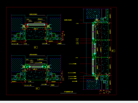  外开窗cad节点大样图 