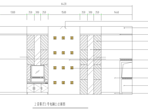  餐厅包间cad施工图 