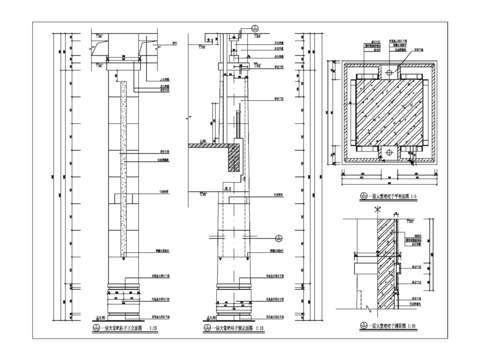  大堂装饰柱cad节点大样 