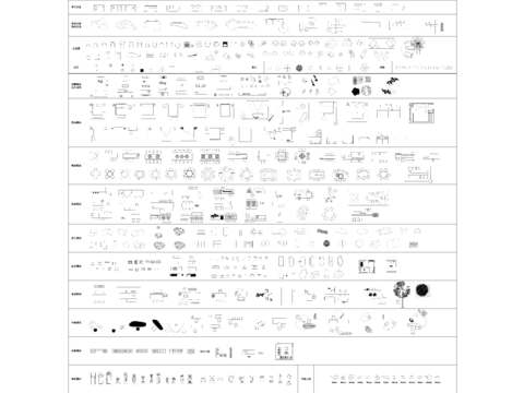  室内平立面cad图库 