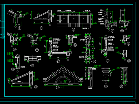  标准楼梯阳台门窗节点大样 