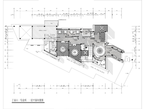  1000㎡两层私房菜cad平面图 