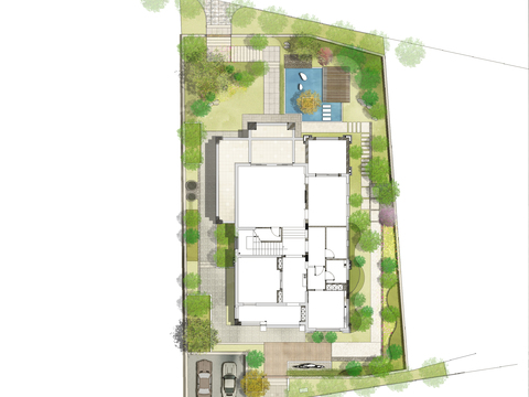  全套景觀庭院cad施工圖 