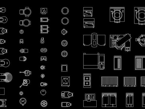  餐厅电器设备cad图库 
