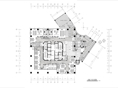  西餐厅CAD平面图 