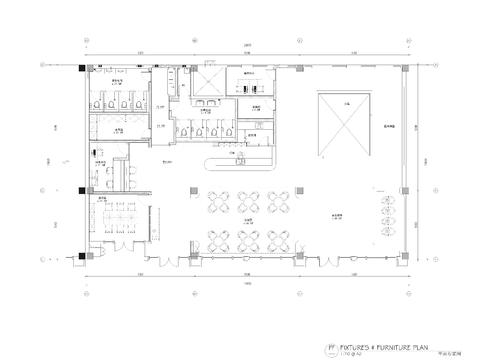  400㎡售楼处cad平面图 