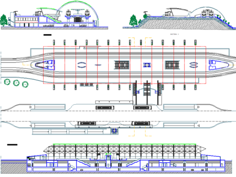  地铁1号线规划cad大样图 