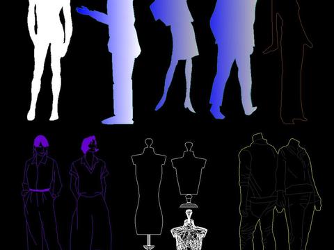  衣服鞋帽行李箱CAD图库 