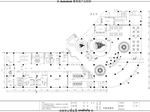  豪华售楼部CAD施工图 