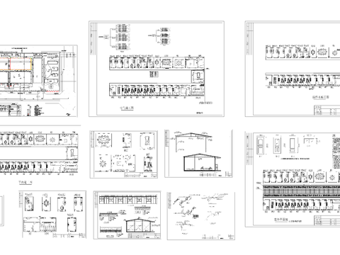  办公室临建水电cad施工图 