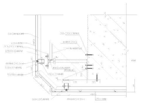  主楼铝板转角cad大样图 
