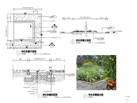  特色菜圃详图cad大样图 