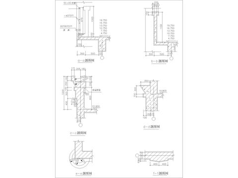  墙体构造CAD节点大样 