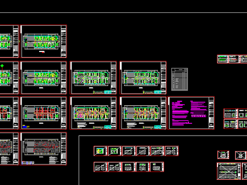 足浴洗脚城装修电气消防CAD施工图 