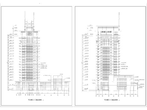  高層寫字樓建筑圖cad施工圖 
