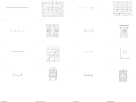  欧式酒柜CAD图库 