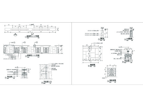  沿河护栏cad详图 