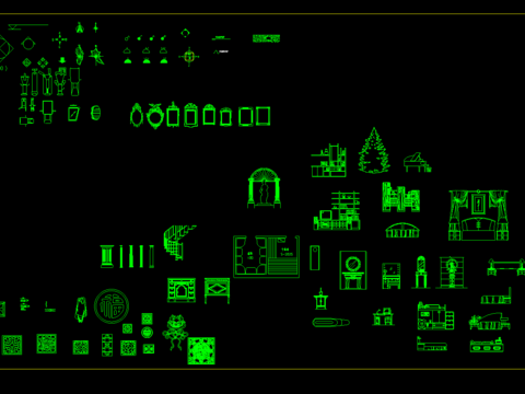  室内装修基本cad图库 