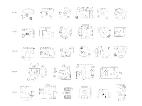  组合沙发cad图库 