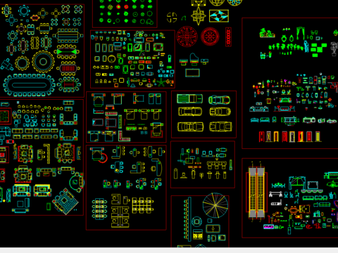  综合装修cad图库 