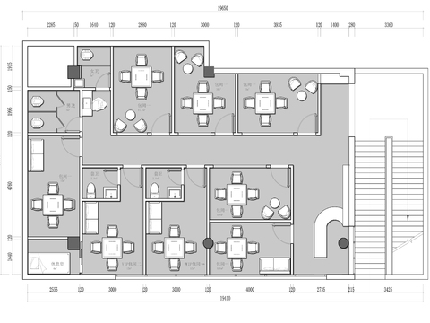  棋牌麻将房 娱乐俱乐部cad平面图 
