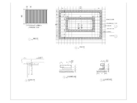  入口区域详图 平面剖面节点大样图 