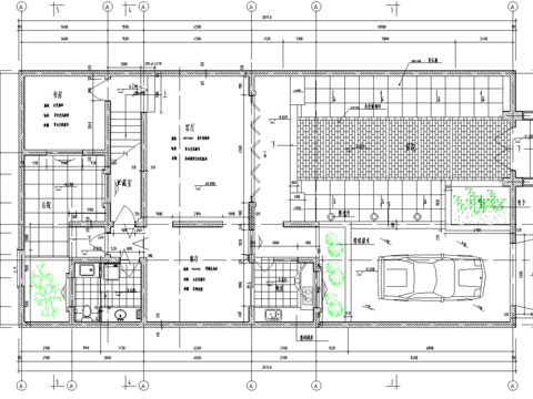  四合院建筑cad施工圖 