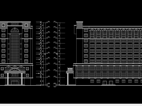  酒店建筑cad施工圖 