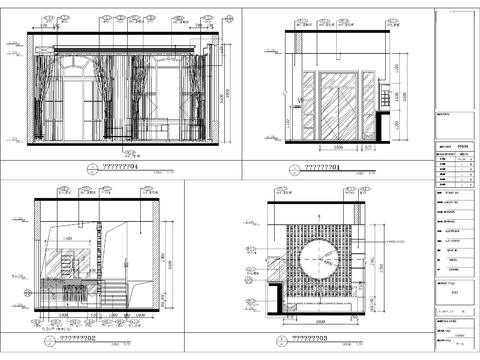  经典门厅立面图CAD图纸 