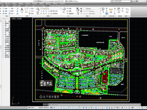  小区规划景观cad平面图 