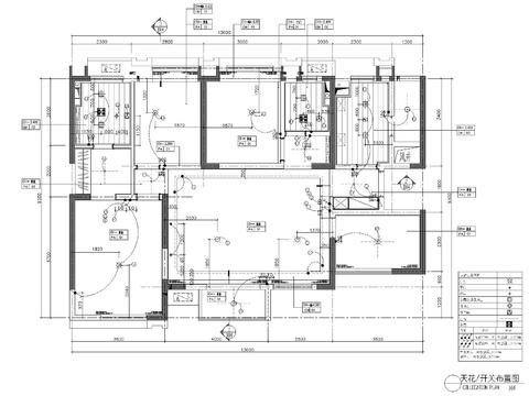  住宅平面布置CAD施工圖 