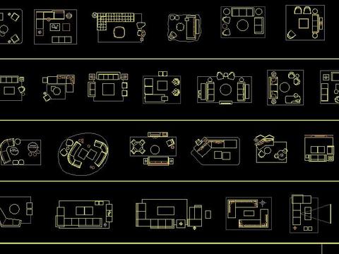  CAD高端定制平面图块CAD施工图 