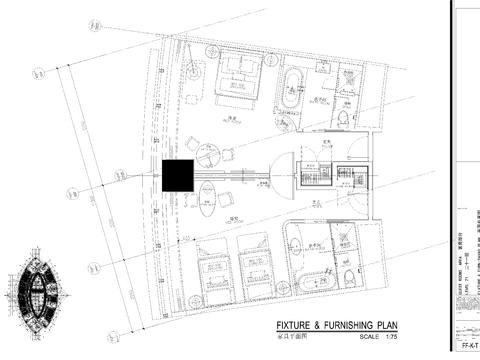  现代公寓样板房cad施工图 
